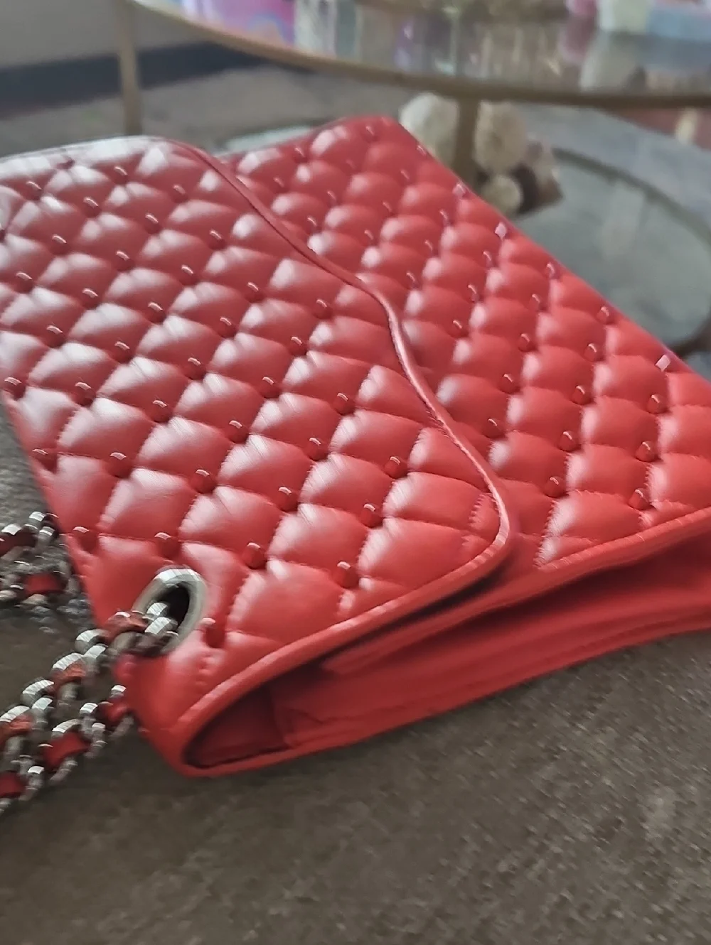 Rebecca Minkoff Coral Quilted Leather Shoulder Bag with Chain Strap